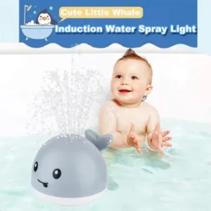 Mini Whale Fountain Bath Toy Grey 03