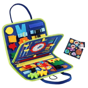 Montessori Felt Busy Board Carry Bag Blue