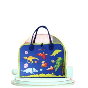 Montessori Felt Busy Board Carry Bag Blue Outside
