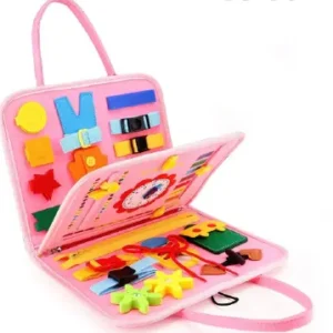 Montessori Felt Busy Board Carry Bag Pink
